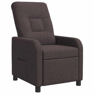 vidaXL Liegesessel Dunkelbraun Stoff
