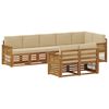 vidaXL Outdoor-Sofagarnitur 7 stk. Natur