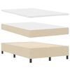 vidaXL Boxspringbett mit Matratze mit LED Creme 120 x 190 cm Stoff
