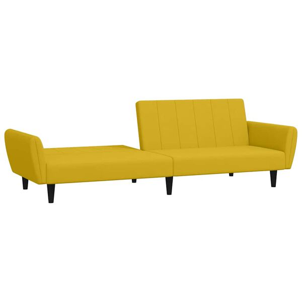 vidaXL Schlafsofa 2-Sitzer Gelb Samt