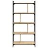 vidaXL B&uuml;cherregal 5 B&ouml;den Sonoma-Eiche 76x32x158 cm Holzwerkstoff