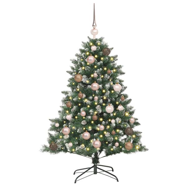 vidaXL K&uuml;nstlicher Weihnachtsbaum mit 150 LEDs mit St&auml;nder Gr&uuml;n 120 cm