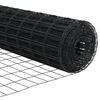 vidaXL Eurozaun Grau 0,8 x 10 m PVC-beschichtetes Eisen
