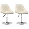 vidaXL Esszimmerst&uuml;hle 2 Stk. Drehbar Creme Samt
