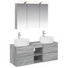 vidaXL Badezimmerm&ouml;bel-Set 4 stk. Grau Sonoma 100 x 14,5 x 70 cm