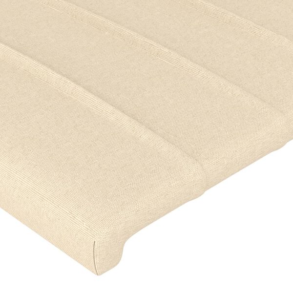 vidaXL Kopfteil Creme 180x5x118/128 cm Stoff