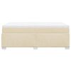 vidaXL Boxspringbett mit Matratze Creme 120x190 cm Stoff