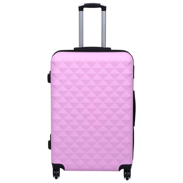 vidaXL Hartschalen-Trolley-Set 3 Stk. Rosa ABS