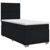 vidaXL Boxspringbett mit Matratze Schwarz 100 x 200 cm Stoff