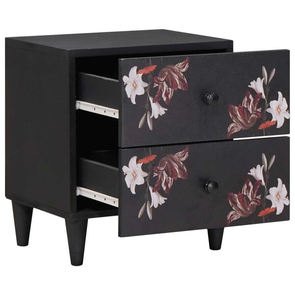 vidaXL Nachttisch 2 pcs Braun 40 x 33,5 x 46 cm Massivholz Mango