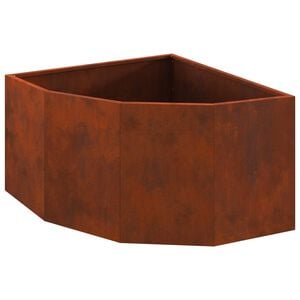 vidaXL Eckpflanzer Rostoptik 60 x 60 x 35 cm Wetterfeststahl