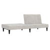 vidaXL Schlafsofa 2-Sitzer mit Hocker Hellgrau Mikrofasergewebe