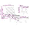 vidaXL Sonnenliege Braun Massivholz Akazie