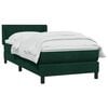 vidaXL Boxspringbett mit Matratze Dunkelgr&uuml;n 90x210 cm Samt