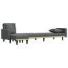 vidaXL Schlafsofa in L-Form Dunkelgrau 275x140x70 cm Stoff