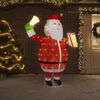vidaXL LED-Weihnachtsmann Weihnachtsfigur Luxus-Gewebe 180 cm