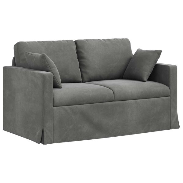 vidaXL Sofa Dunkelgrau Gesamtabmessungen: 138 x 78 x 80 cm (B x T x H)
