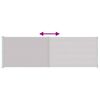 vidaXL Seitenmarkise Ausziehbar 200x600 cm Grau