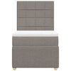 vidaXL Boxspringbett mit Matratze Taupe 100x200 cm Stoff