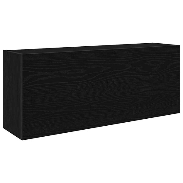 vidaXL Bad-Wandschrank Schwarz 100x25x40 cm Holzwerkstoff