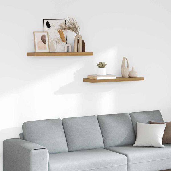 vidaXL Wandregal 2 pcs Braun 80 x 23,5 x 4 cm Holzwerkstoff