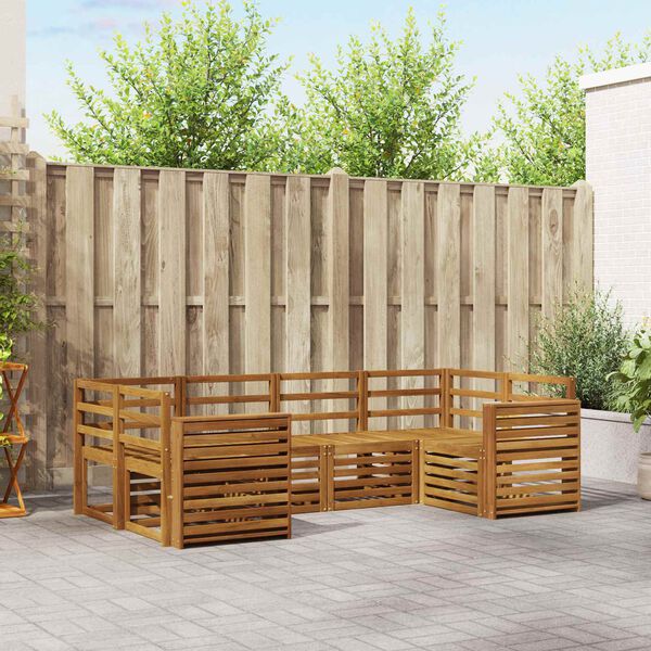 vidaXL Sofagarnituren 6 pcs Natur Massivholz Akazie