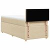 vidaXL Boxspringbett mit Matratze Creme 80x200 cm Stoff