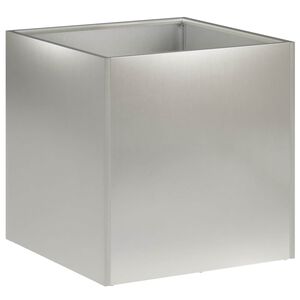 vidaXL Garten-Pflanzgef&auml;&szlig; Silber 45 x 45 x 45 cm Edelstahl