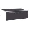vidaXL Ausziehbare Markise Creme 350 x 200 cm Polyester und Aluminium