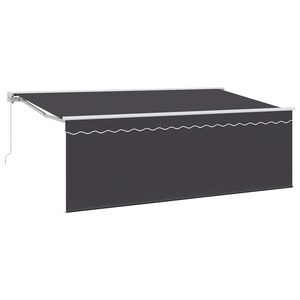 vidaXL Ausziehbare Markise Creme 350 x 200 cm Polyester und Aluminium