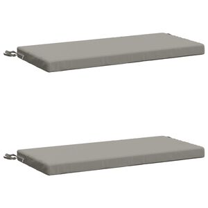 vidaXL 2-teilige Bankkissen SOEST 100 % Polyester Grau 60 x 40 x 5 cm