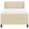 vidaXL Boxspringbett mit Matratze Creme 200 x 80 cm Polyester