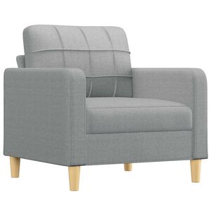 vidaXL Sofasessel Hellgrau 60 cm Stoff