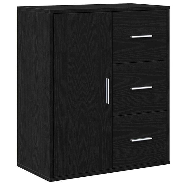 vidaXL Sideboard Schwarz Eichen-Optik 60 x 31 x 70 cm Holzwerkstoff
