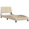vidaXL Bettgestell ohne Matratze "Hanko" Creme 90x200 cm Stoff