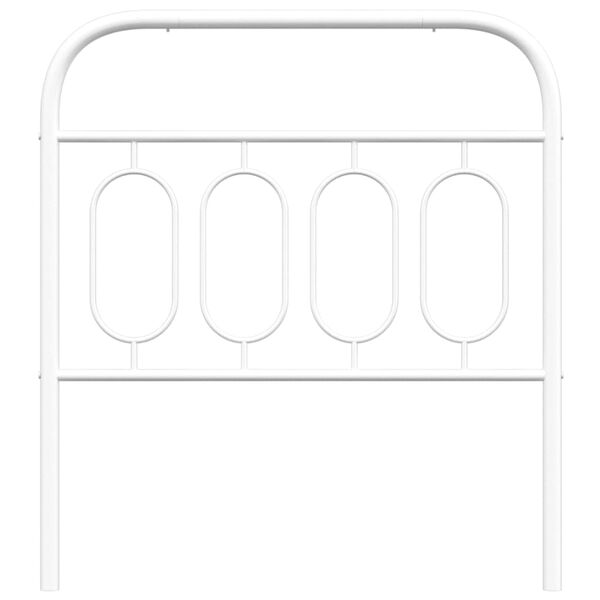 vidaXL Ersatz-Kopfteil Metall Wei&szlig; 80 cm