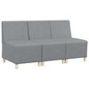 vidaXL Modulares Armfreies Sofa 3 pcs Hellgrau 55 x 74 x 82 cm Stoff