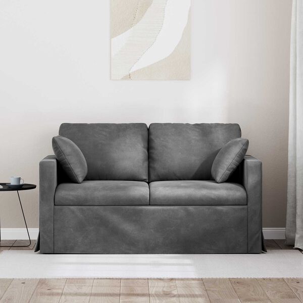 vidaXL Sofa Dunkelgrau Gesamtabmessungen: 138 x 78 x 80 cm (B x T x H)