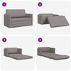 vidaXL Schlafsofa 110cm Taupe Stoff
