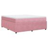 vidaXL Boxspringbett mit Matratze Rosa 180x200 cm Samt