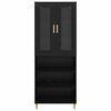vidaXL Highboard Schwarz Eichen-Optik 69,5 x 34 x 180 cm