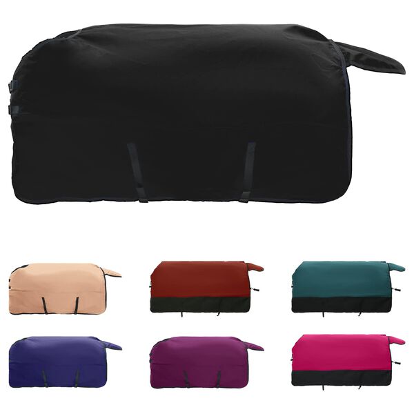 vidaXL Pferdedecke Dunkelgr&uuml;n und Schwarz 135 cm Polyester