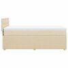 vidaXL Boxspringbett mit Matratze Creme 80x200 cm Stoff