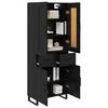 vidaXL Highboard Schwarz Eichen-Optik 69,5 x 34 x 180 cm Holzwerkstoff