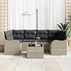 vidaXL Gartensofa-set Hellgrau 55 x 55 x 37 cm Poly-Rattan