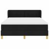 vidaXL Boxspringbett mit Matratze Schwarz 160 x 200 cm Stoff