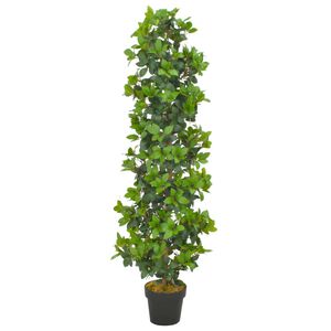 vidaXL K&uuml;nstliche Pflanze Lorbeerbaum mit Topf Gr&uuml;n 150 cm