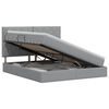 vidaXL Aufbewahrungsbett mit Matratze Hellgrau 180 x 200 cm Stoff