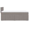 vidaXL Boxspringbett mit Matratze Taupe 80x200 cm Stoff