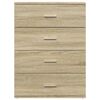 vidaXL Sideboards 2 Stk. Sonoma-Eiche 60x39x80 cm Holzwerkstoff